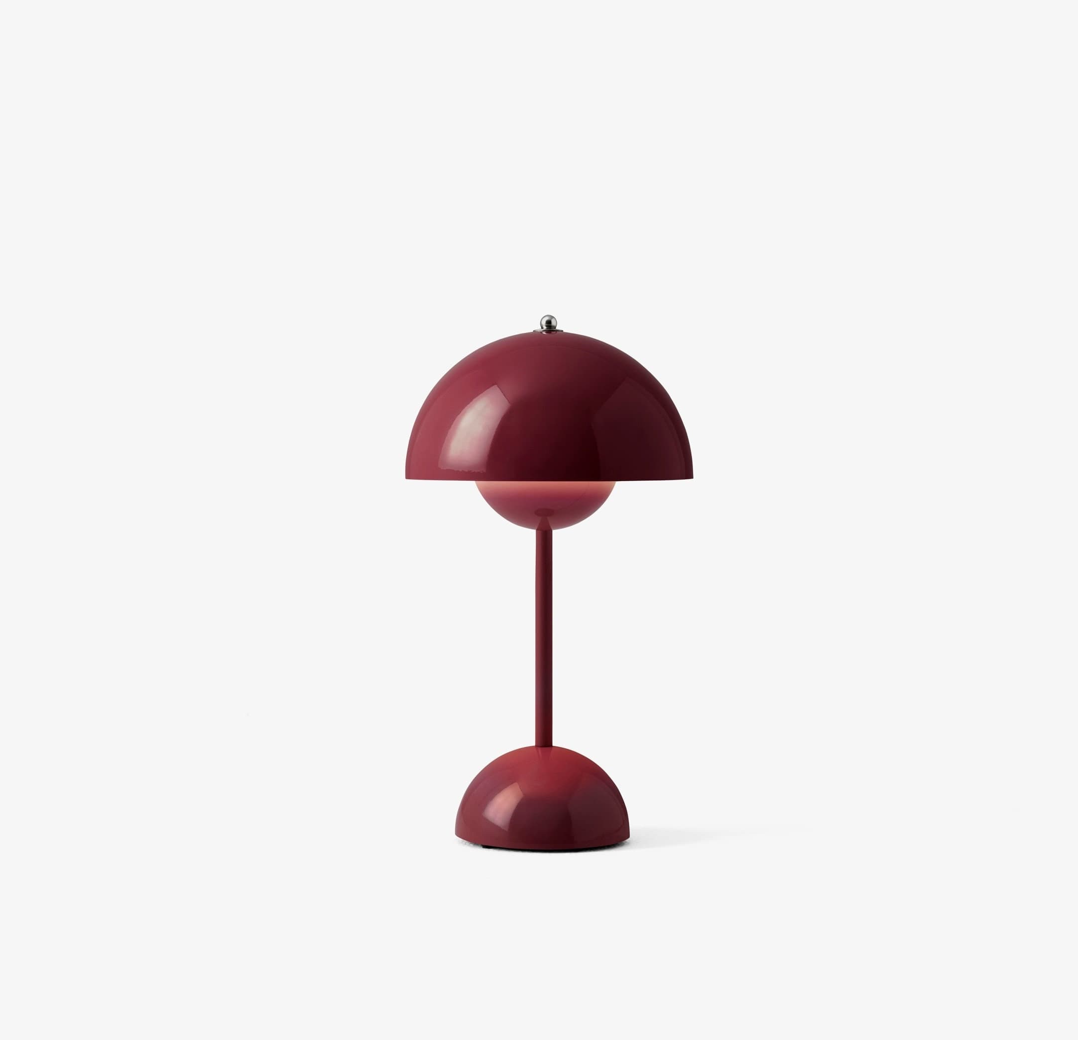 Verner Panton, Flowerpot Portable Lamp VP9 in Dark Plum