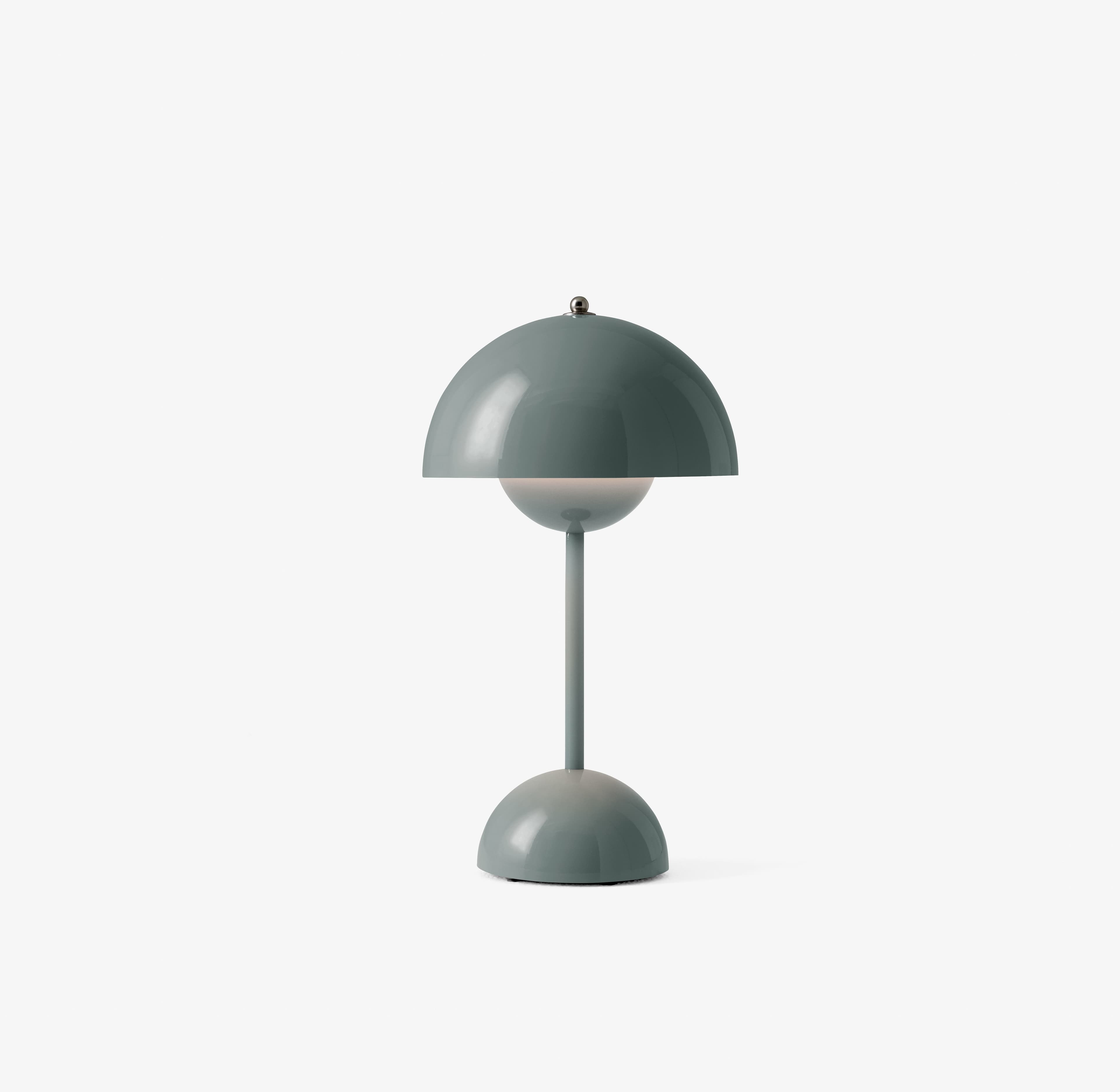 Verner Panton, Flowerpot Portable Lamp VP9 in Stone Blue