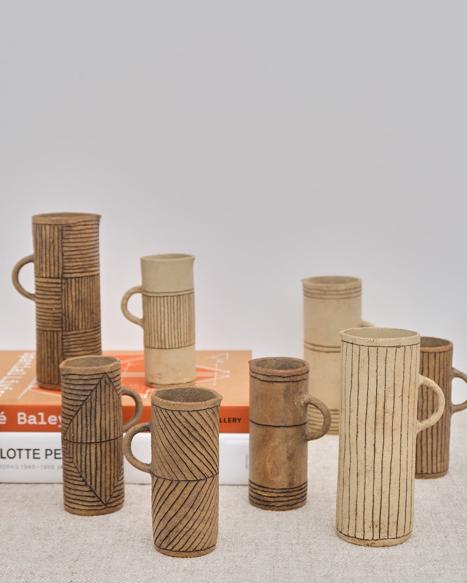 Small Jug (Light Horizontal Bands)
