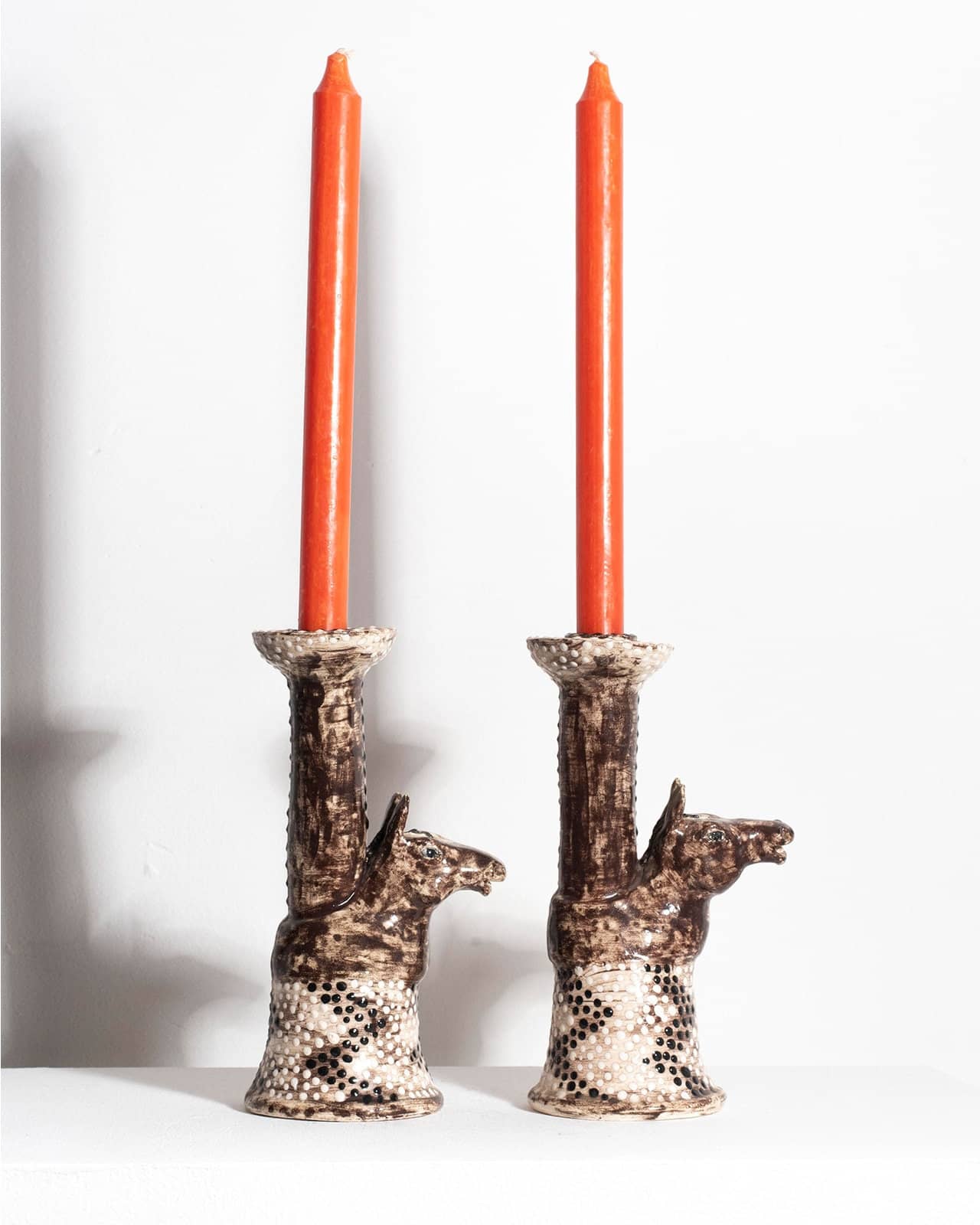 Pair of Horse Candleholders