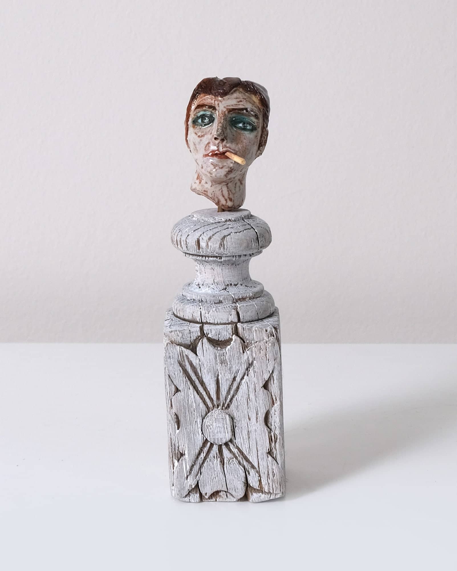 Miniature Head Candlestick IX