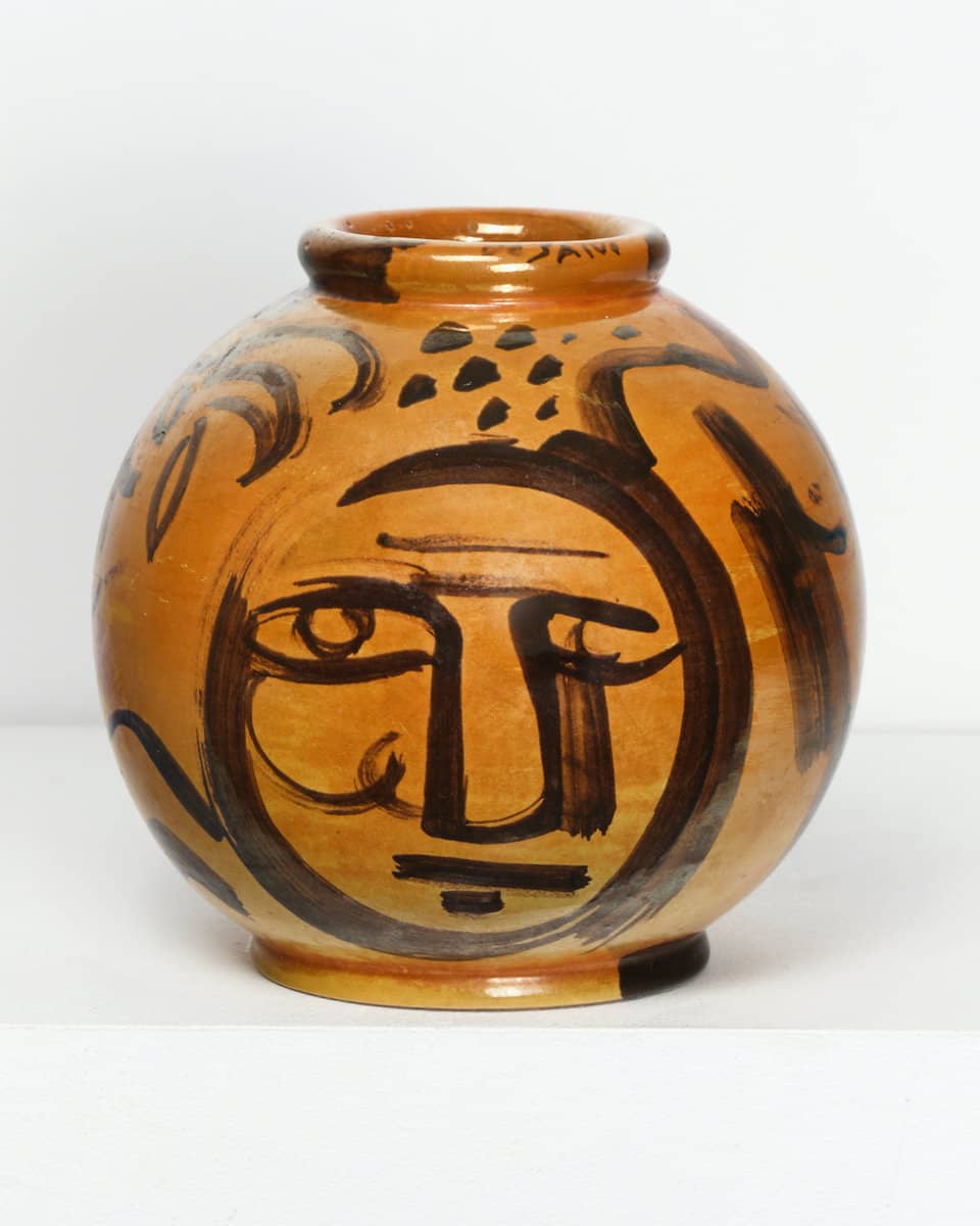 Vase with abstract figures